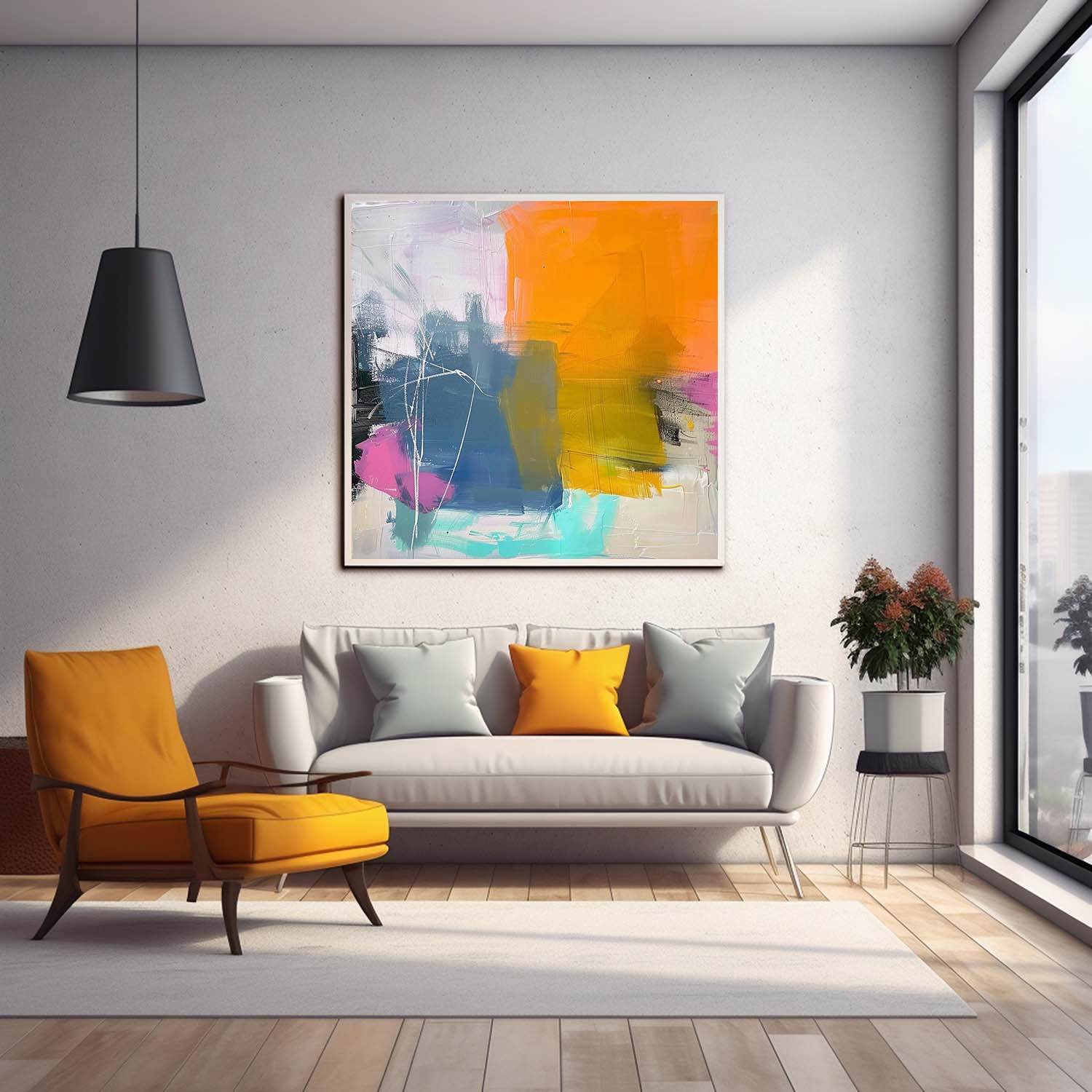 Abstract Canvas Art #AB655