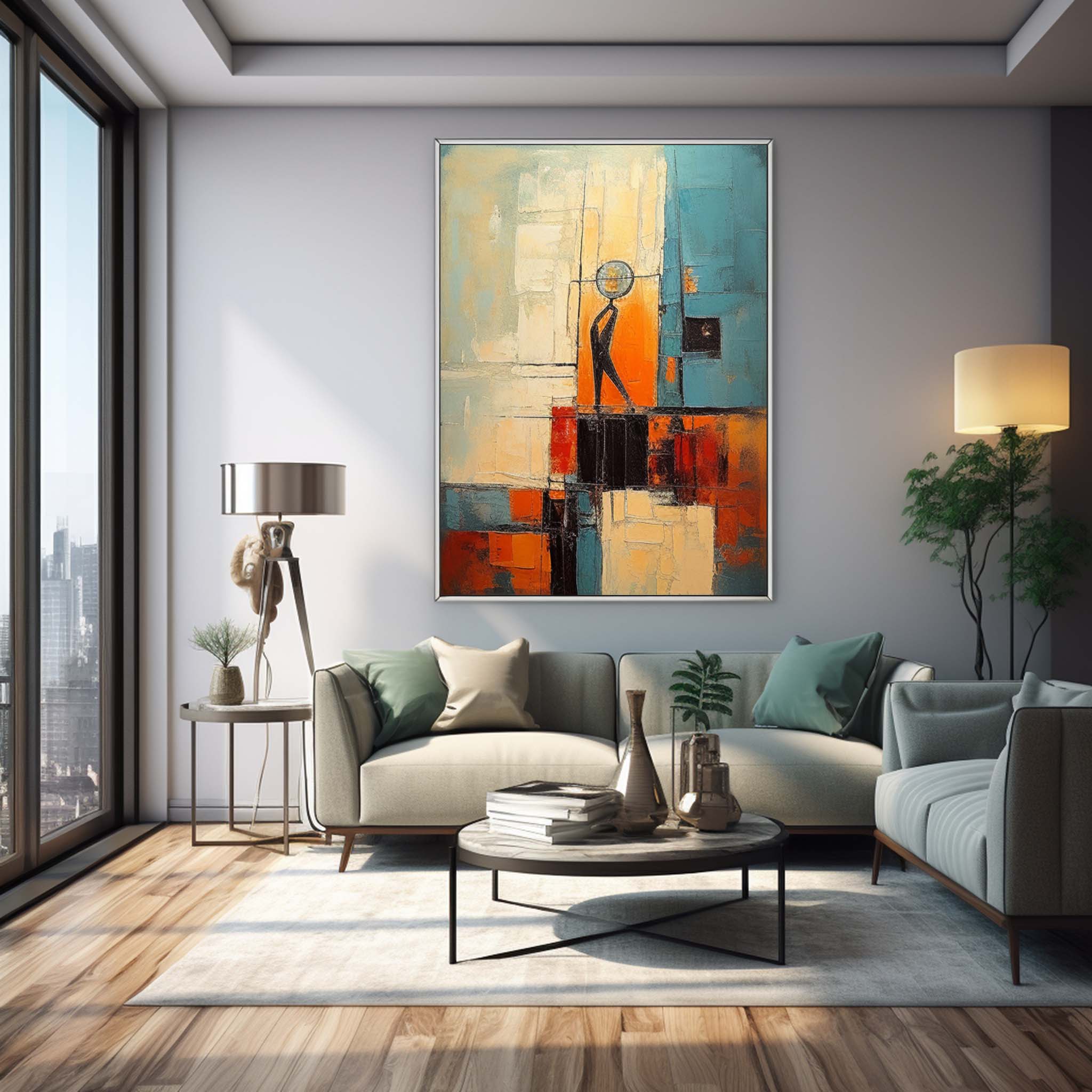 Abstract Canvas Art #AB317