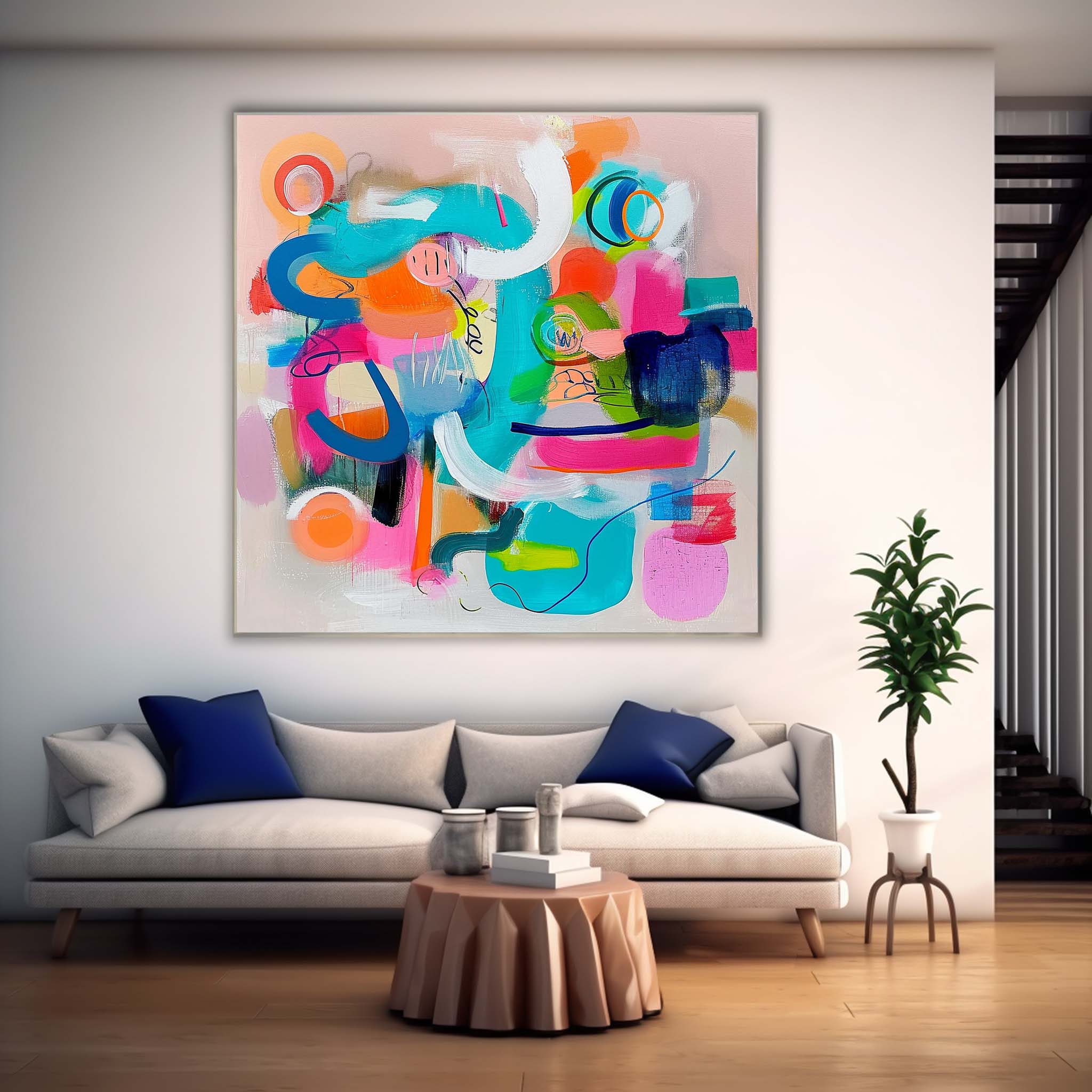 Abstract Canvas Art #AB448