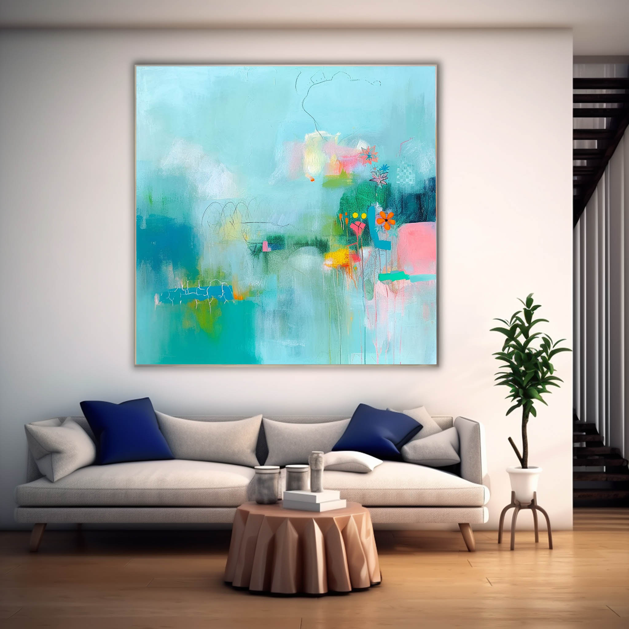 Abstract Canvas Art #AB451