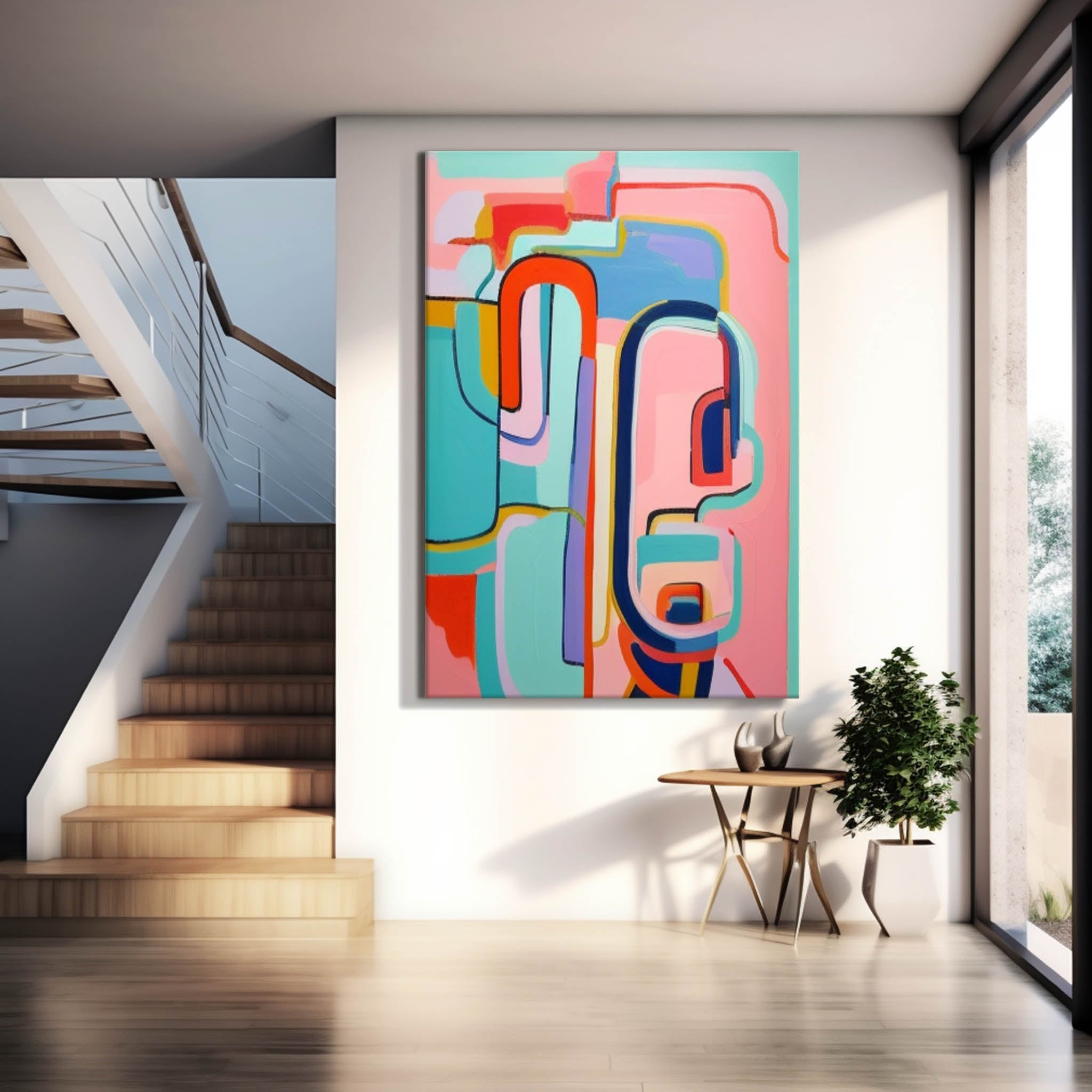Abstract Canvas Art #AB436