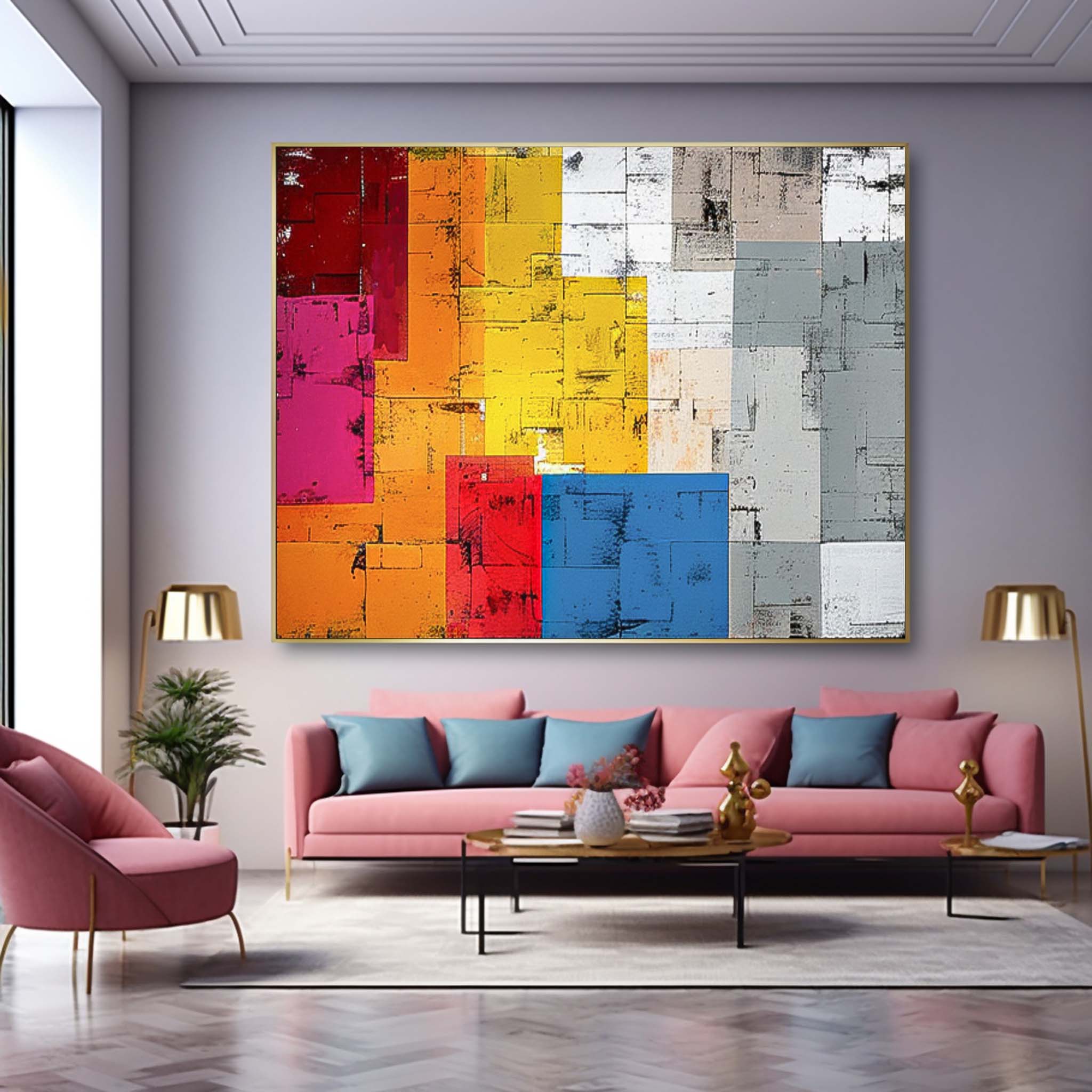 Abstract Canvas Art #AB489