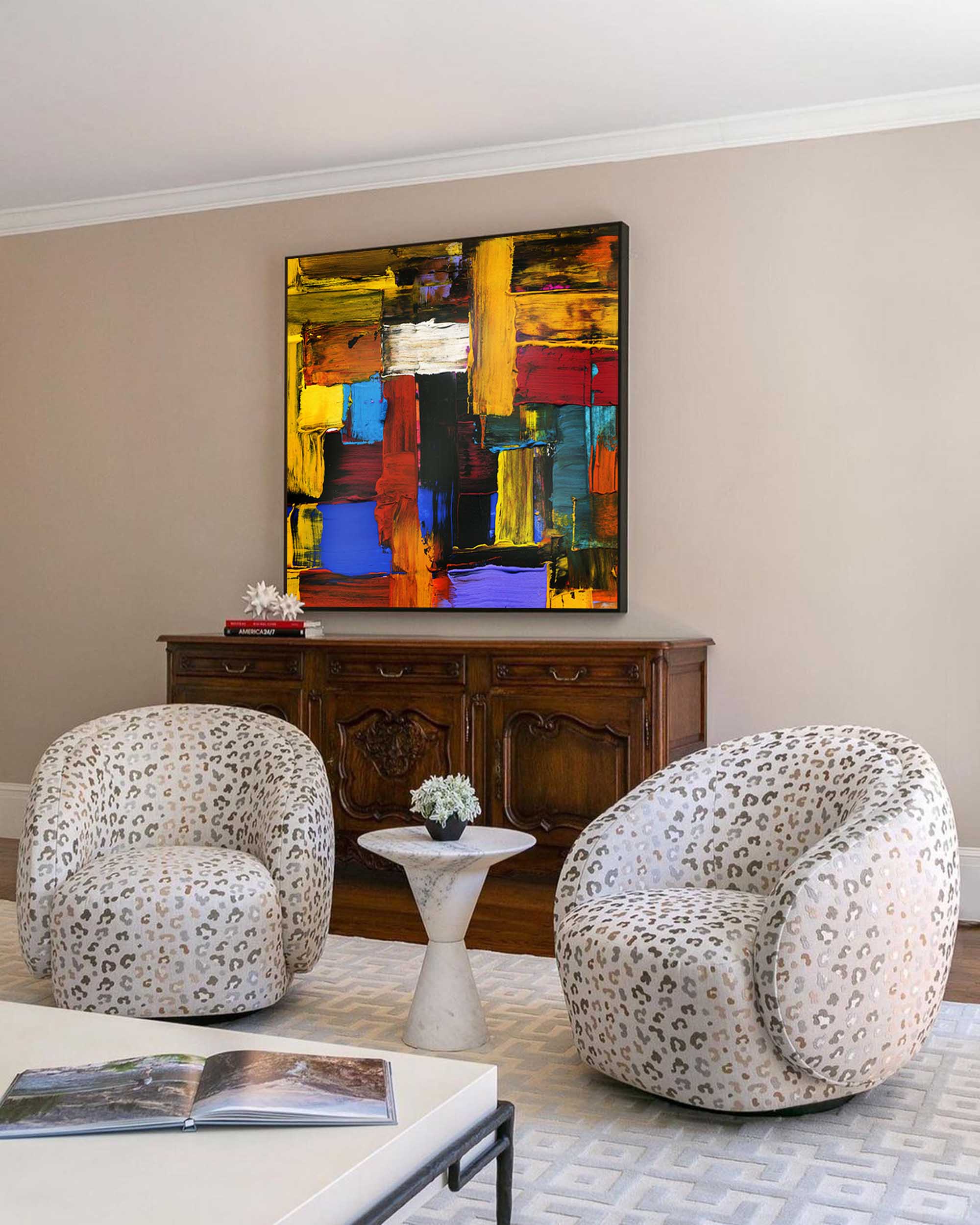 Abstract Canvas Art #AB014